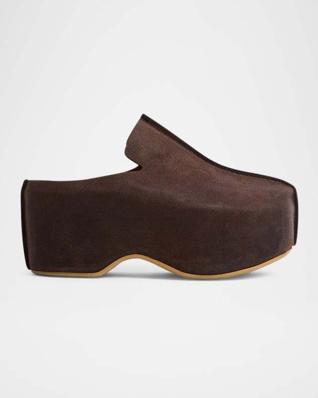 Suede Platform Clogs